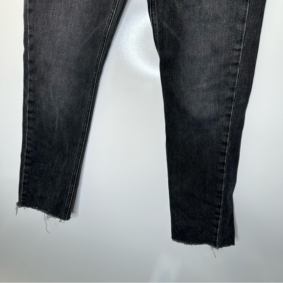 Frame Le Nik Straight Leg Jeans Distressed Black Size 26 - Picture 5 of 11